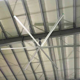 AC Motor HVLS Ceiling Fans 0.75kw 10 Kaki Ceiling Fan Untuk Fasilitas Besar